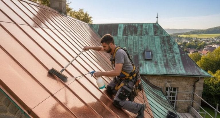 how to clean copper roof​